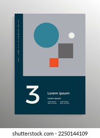 Diseño de portada para folleto, folleto, carpeta, libro, cartel. Plantilla geométrica vectorial con lugar para el texto.