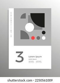 Cover design for booklet, brochure, folder, book, poster. Vector geometric template with place for your text.