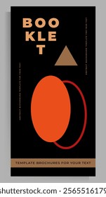 Cover design for booklet, brochure, folder, book, poster. Vector geometric template with place for your text.