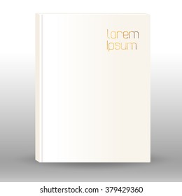 Cover design for booklet and notebook. Empty template. Place for your design.