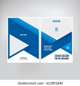Cover design, for brochure, booklet, leaflet. Graphic template for posting photos and text, cover design of annual report. Template for business presentation, cover folder vector background