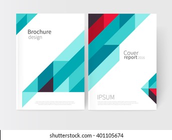 Cover design. Brochure, flyer, annual report cover template. a4 size. Geometric Absract background. blue and red diagonal lines. vector-stock illustration EPS 10