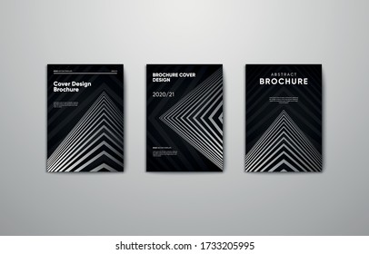 Cover design brochure with lines background. Vector cover template design