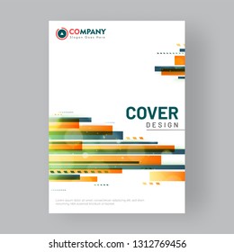Cover design, brochure or template layout for business and corporate sector.