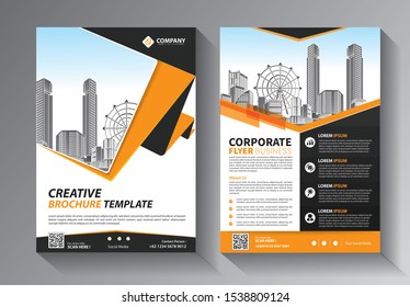 Brochure Design Template Vector Flyers Report Stock Vector (Royalty ...