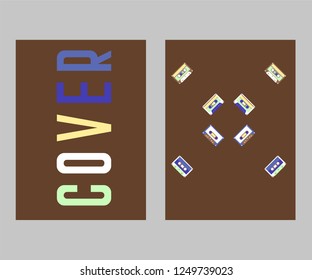 Cover design for brochure,booklet,flyer etc. Retro geometric poster