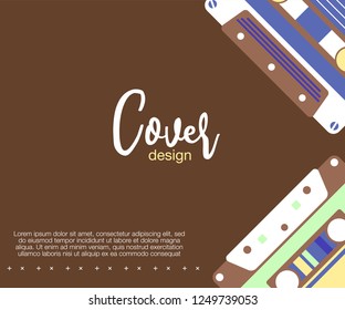 Cover design for brochure,booklet,flyer etc. Retro geometric poster