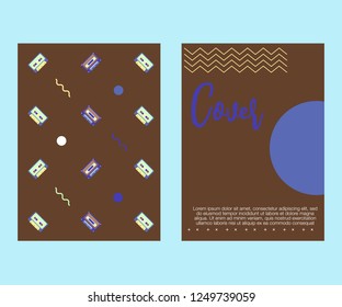 Cover design for brochure,booklet,flyer etc. Retro geometric poster