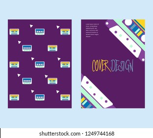 Cover design for brochure,booklet,flyer etc. Retro geometric poster