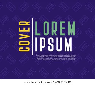 Cover design for brochure,booklet,flyer etc. Retro geometric poster