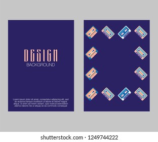 Cover design for brochure,booklet,flyer etc. Retro geometric poster