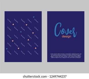 Cover design for brochure,booklet,flyer etc. Retro geometric poster