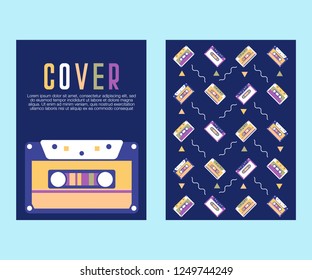 Cover design for brochure,booklet,flyer etc. Retro geometric poster