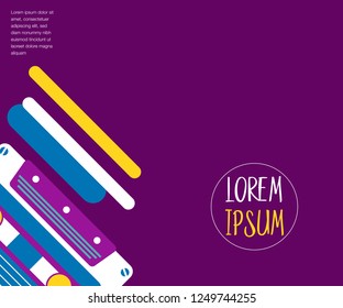 Cover design for brochure,booklet,flyer etc. Retro geometric poster
