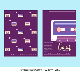 Cover design for brochure,booklet,flyer etc. Retro geometric poster