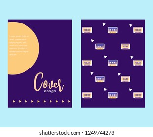 Cover design for brochure,booklet,flyer etc. Retro geometric poster