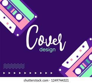 Cover design for brochure,booklet,flyer etc. Retro geometric poster