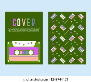 Cover design for brochure,booklet,flyer etc. Retro geometric poster