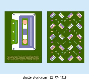 Cover design for brochure,booklet,flyer etc. Retro geometric poster