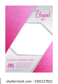 Cover design, business catalog, magazine, flyer or booklet. Brochure template layout. A4 cover vector sample image with Gradient