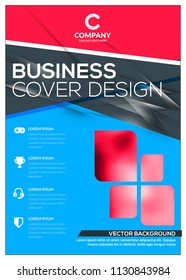 Cover design. Business layout template. Annual report, flyer, magazine, presentation. Abstract background. Vector illustration