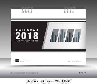Cover Design for calendar 2018-2030 template, White Cover desk calendar 2022, business brochure cover, flyer, Calendar cover, annual report, book, diary, booklet, advertisement, graphic design vector