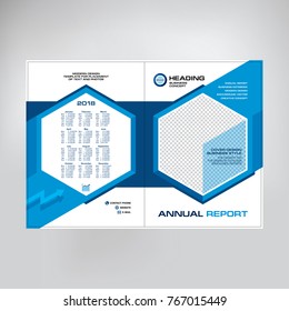 Cover design for catalog, brochures, booklets, business folders, a template for posting photos and text, blue abstract background vector