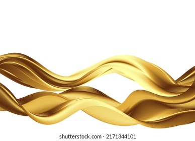Cover design with chic golden wave. Design.design element.
