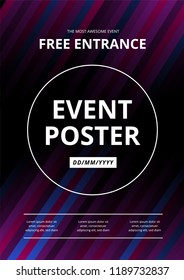 Cover design with circle. Geometric trendy design with gradients. Vector illustration.