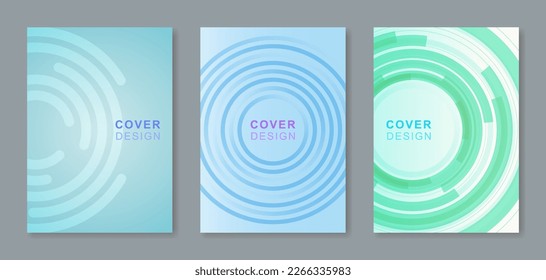 Cover design with circles, vector illustration