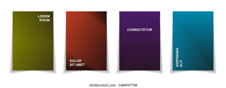 Cover design collection. Minimal linear blend design.