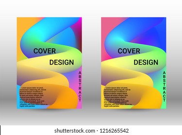 Cover design. Colorful Liquid Shapes. Abstract Background with Vibrant Gradient. Modern Color Wave Liquid.  Modern Vector Illustration.