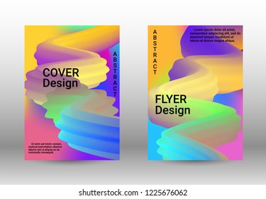 Cover design. Colorful Liquid Shapes. Abstract Background with Vibrant Gradient. Modern Color Wave Liquid.  Modern Vector Illustration.