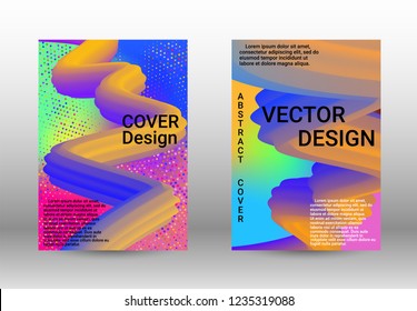 Cover design. Colorful Liquid Shapes. Abstract Background with Vibrant Gradient. Modern Color Wave Liquid.  Modern Vector Illustration.