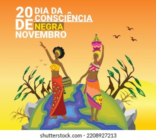 cover design with the concept of the moment illustration of Dia da Consciencia Negara