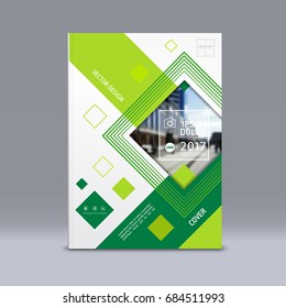 Cover design, corporate brochure template, magazine and flyer layout. Geometric and polygonal objects. Vector illustration.