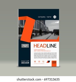 Cover design, corporate brochure template, magazine and flyer layout. Annual report. Geometric and polygonal objects. Vector illustration.
