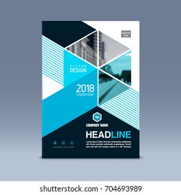 Cover design, corporate brochure template, magazine and flyer layout. Annual report. Geometric and polygonal objects. Vector illustration.