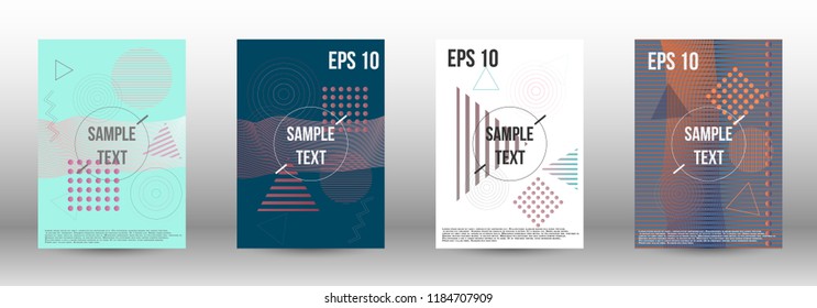 Cover design. Creative fluid backgrounds with memphis elements to create a fashionable abstract cover, banner, poster, brochure. Vector illustration. EPS 10. 