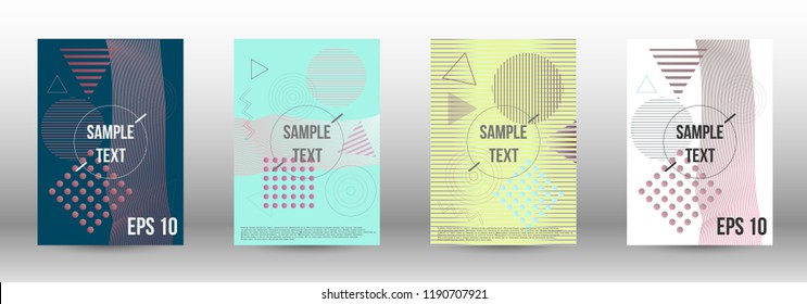Cover design. Creative fluid backgrounds with memphis elements to create a fashionable abstract cover, banner, poster, brochure. Vector illustration. EPS 10. 