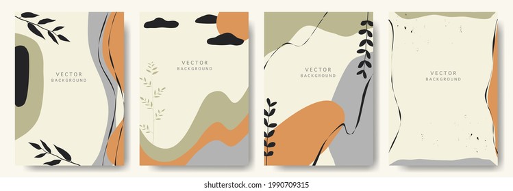 cover design elements set with copy space for text.Abstract vintage background.or Ideal for postcards,poster, business card,flyer,brochure,magazine,social media and other.vector illustration