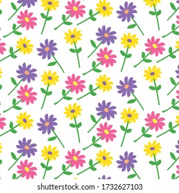 Cover design with floral pattern. Hand drawn creative flowers. Colorful artistic background with blossom. It can be used for invitation, card, cover book, catalog. Vector illustration, eps 8