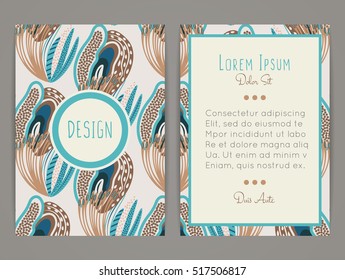 Cover design with floral pattern. Hand drawn creative flower. Colorful artistic background with blossom. It can be used for invitation, card, cover book, catalog. Size A4. Vector illustration, eps10