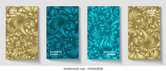 Cover design with floral pattern. Size A4. Vector illustration, eps10 Colorful artistic background.