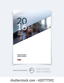 Cover design, flyer, leaflet, with grey modern abstract geometric background with triangles for business, technology and science layout . Brochure template with digital pixel mosaic.
