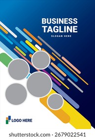 Projeto de folheto de design de capa design de capa mínima