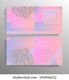 Cover Design für Flyer, Poster, Broschüre, Banner, Magazin, Buchvorlage Set. Vektorfarbige Illustration mit handgezeichneten grafischen Elementen