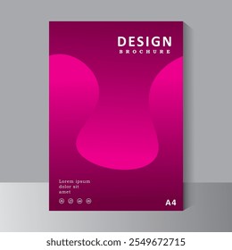 Cover design, Flyer, Poster and magazine design Layout template in A4 size, Vector design tempate with purple colour,