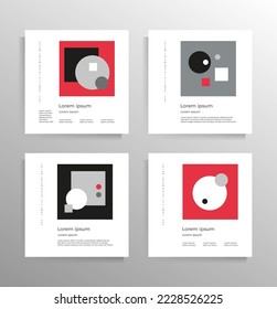Cover design for folder, brochure, booklet, book, poster, flyer. Set of modern geometric vector templates.