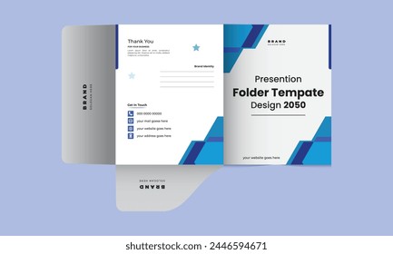 Cover design for folder, brochure, catalogue, layout for placement of photos and text, creative modern design
